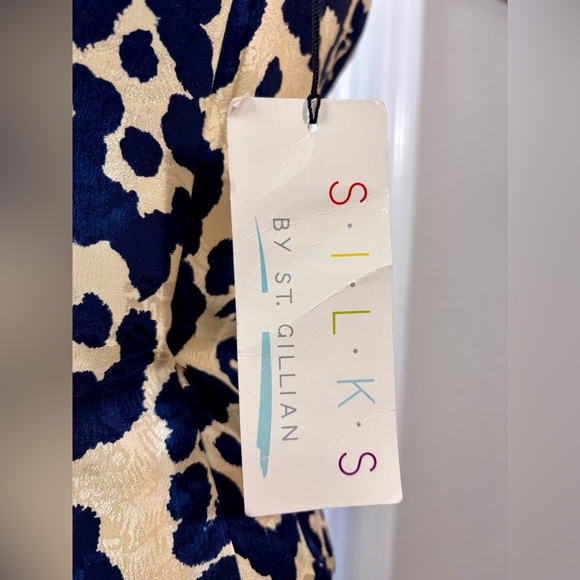 Vintage 1988 S.I.L.K.S St Gillian Silk Leopard Cocktail Dress Deadstock 6 - Picture 6 of 14